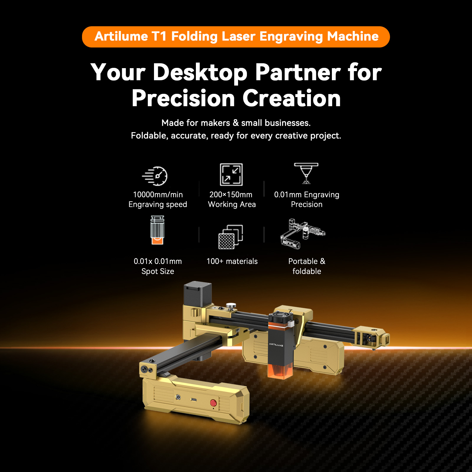 Industrial Handheld Laser Engraver - Gravador a Laser Artilume T1 7W
