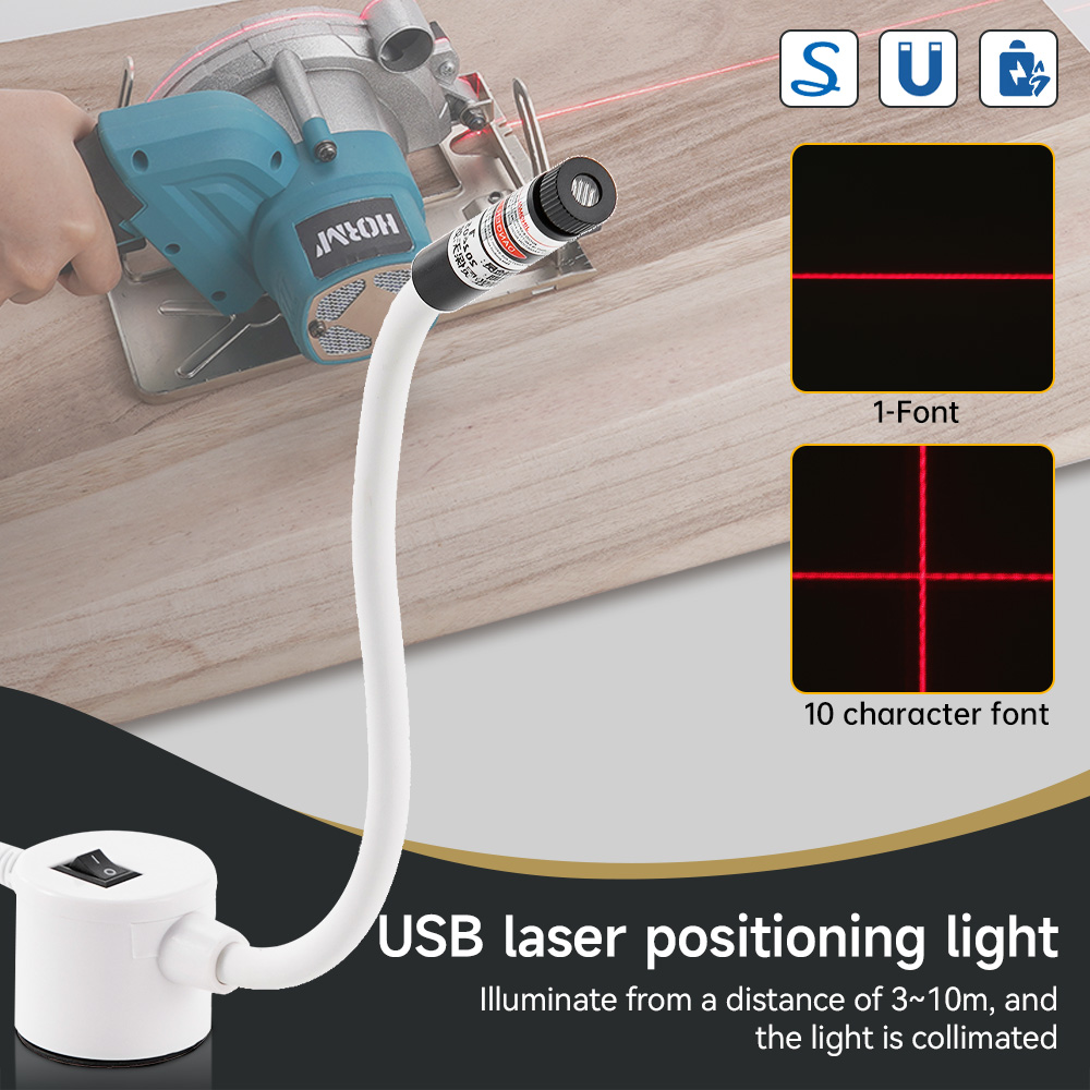 Industrial Laser Technology - Luz laser vermelha alimentada por usb,