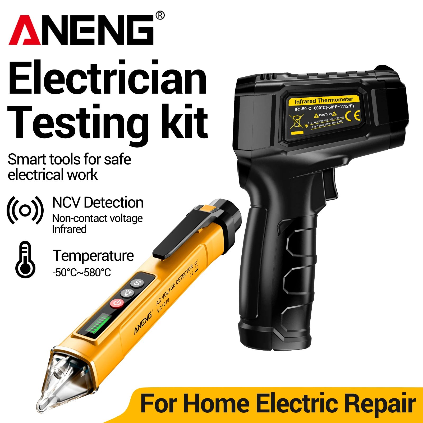 Industrial Laser Pen - Termômetro a laser ANENG TH202 com