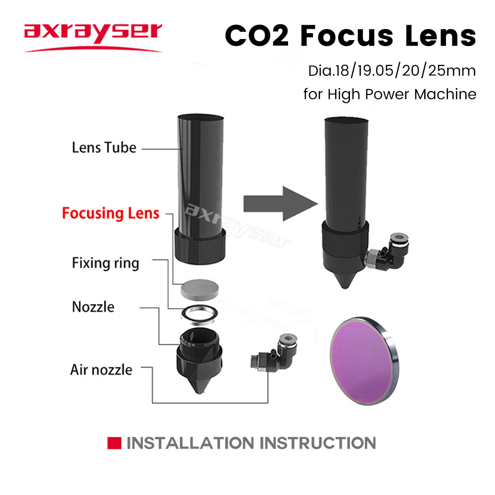 Axrayser lente de foco co2 cvd - Laser Focus Lens avaliação e preço