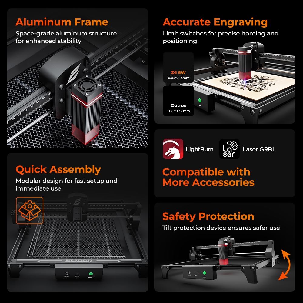 Elidor z6 6w gravador a laser  - Industrial Handheld Laser Engraver avaliação e preço